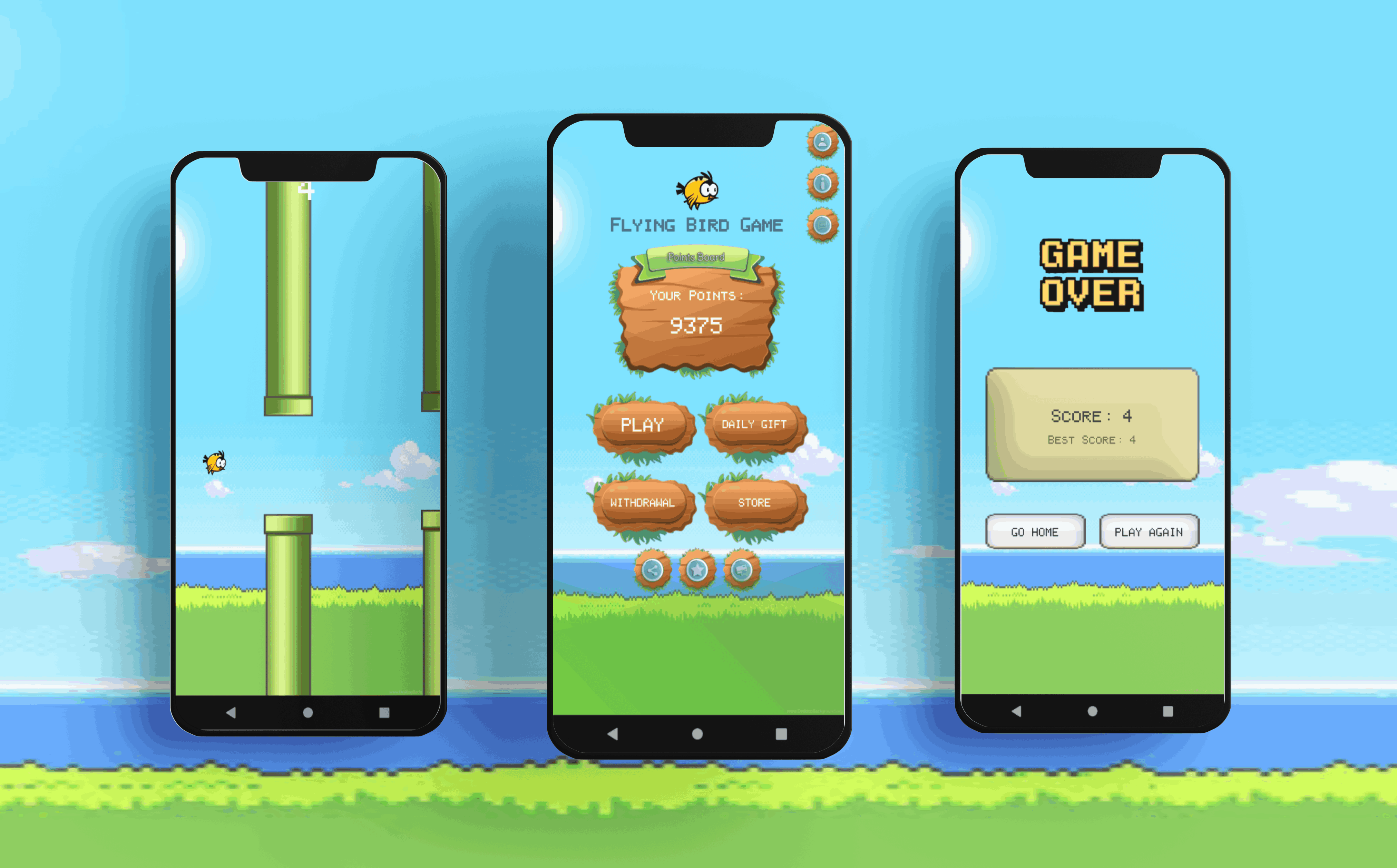 Flying Bird Game - Play to Earn Bitcoin with Admin Panel - 7