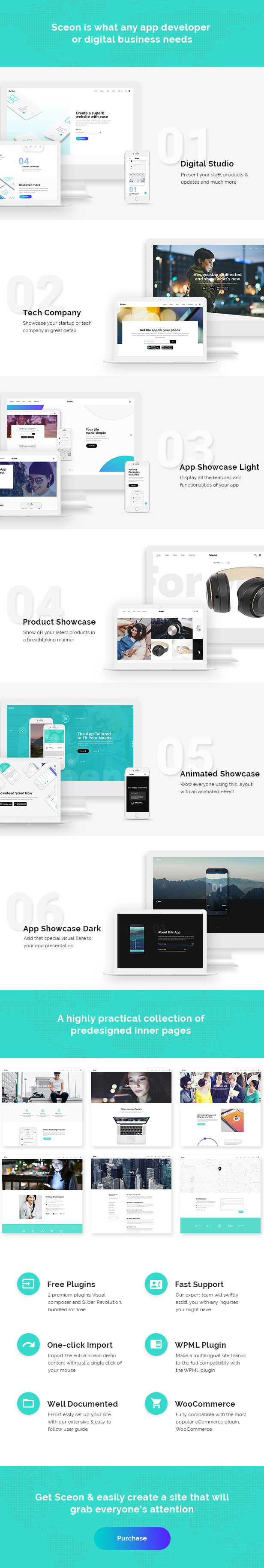 Sceon - App Landing Page & Startup Theme - 1