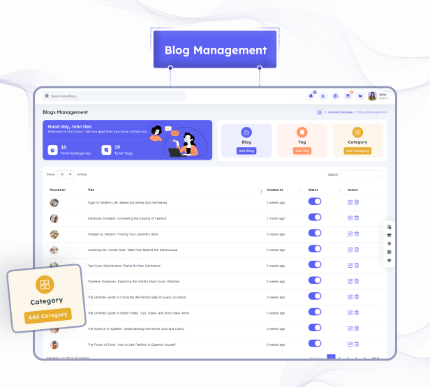 Crocs – Laravel Admin & Dashboard Template