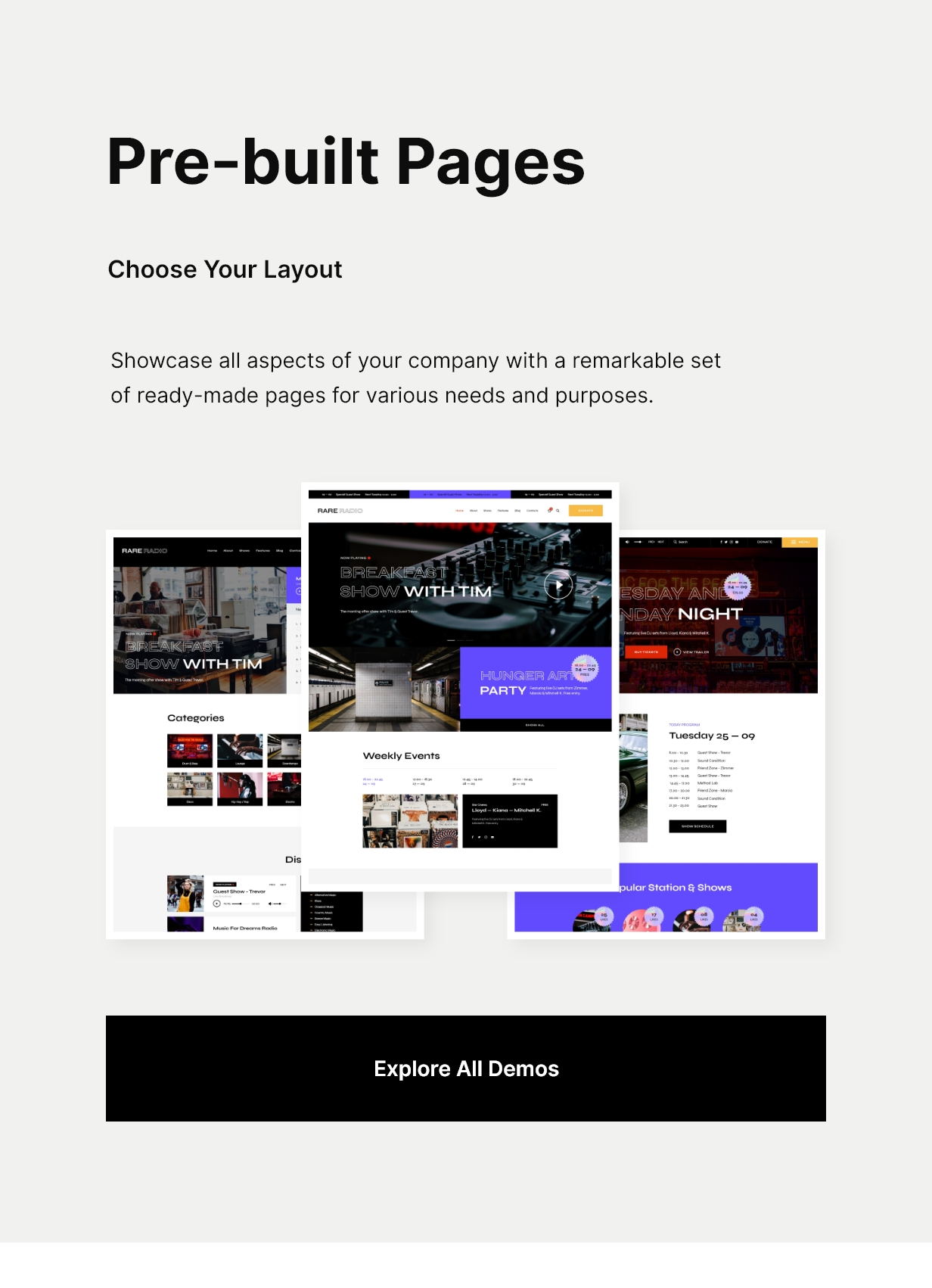 Rare Radio - Music Radio & Podcast WordPress Theme