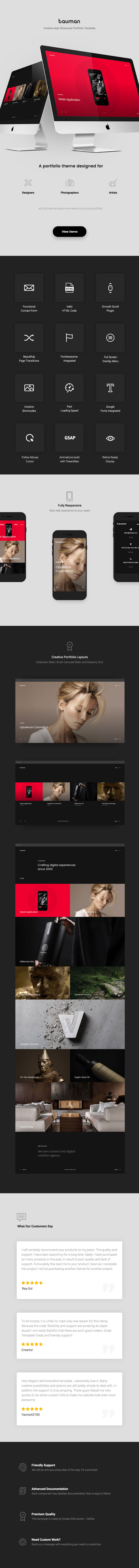 HTML showcase portfolio Bauman 