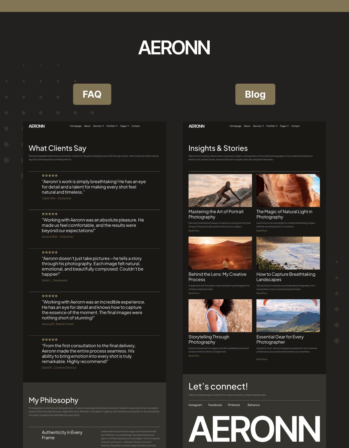 Aeronn - Personal CV Elementor Pro Template Kit - 5