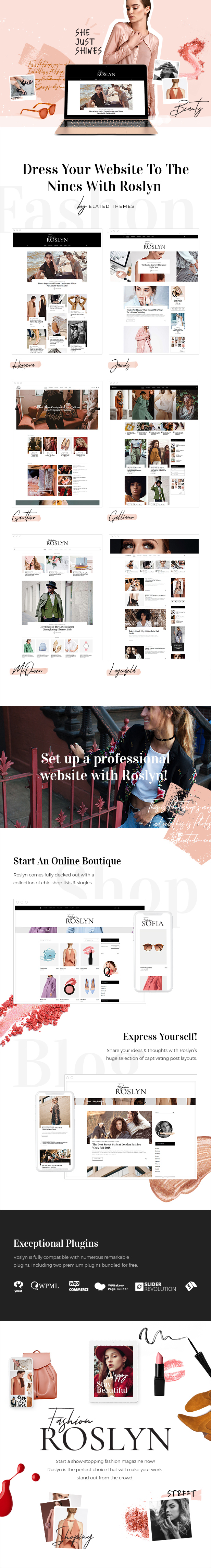 Roslyn - Blogger & Fashion Magazine Theme - 1
