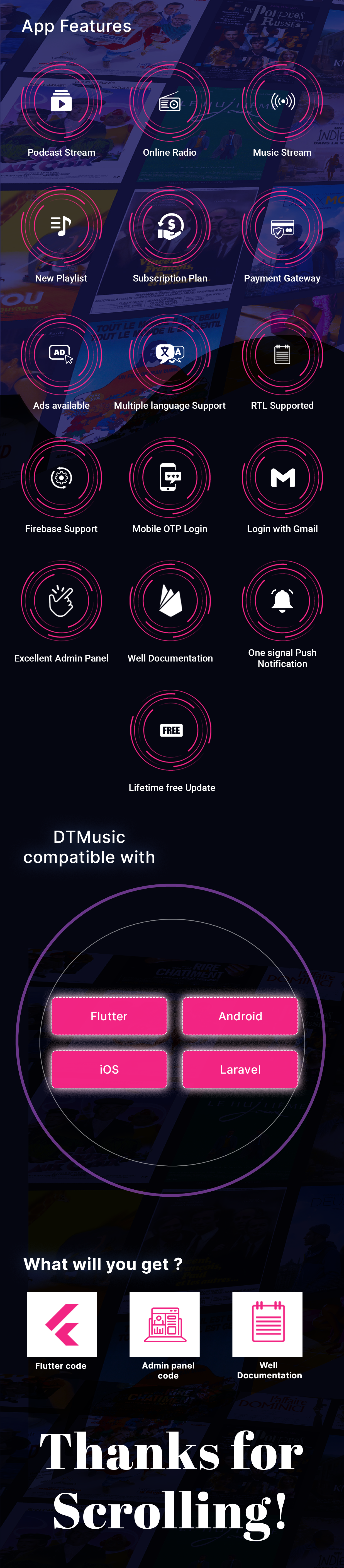 DTTube - Ultimate All-in-One Video,Reels,Podcast,Radio,Music Flutter App with Laravel Admin Panel - 17
