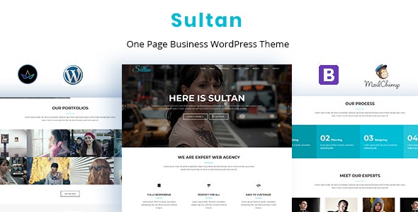Sultan - One Page Business WordPress Theme - Business Corporate