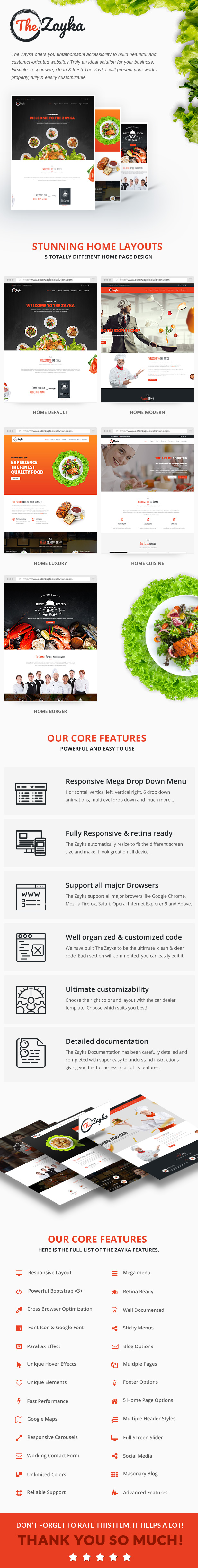 Zayka - 多功能餐厅和咖啡馆 HTML5 模板 - 4