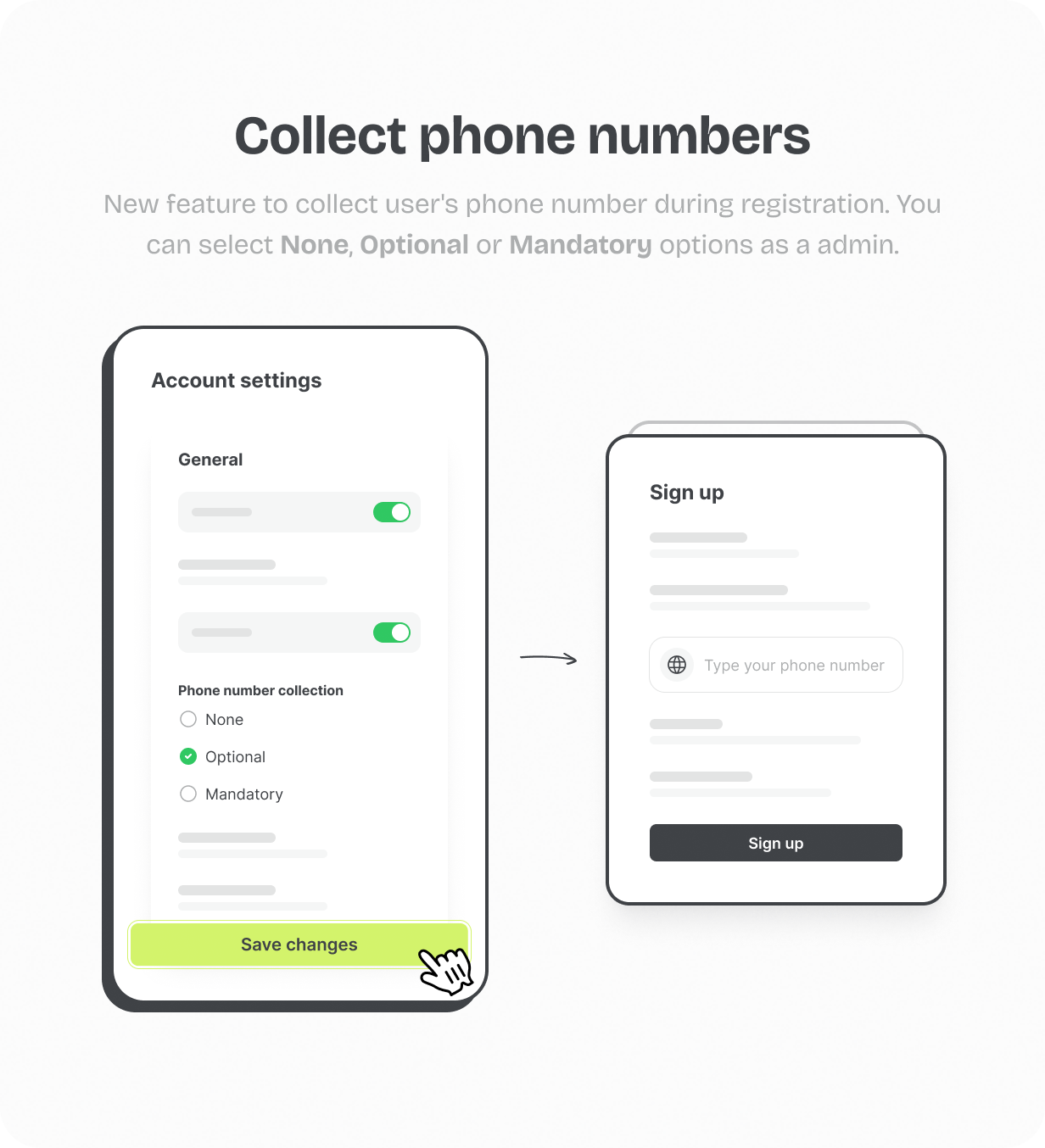 Collect phone numbers @heyaikeedo #aikeedo