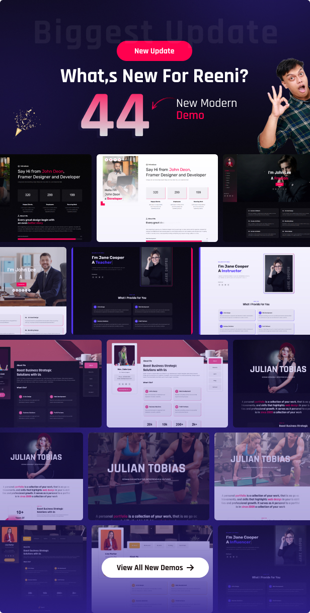 Reeni – Personal Portfolio CV & Resume ReactJs Template - 4