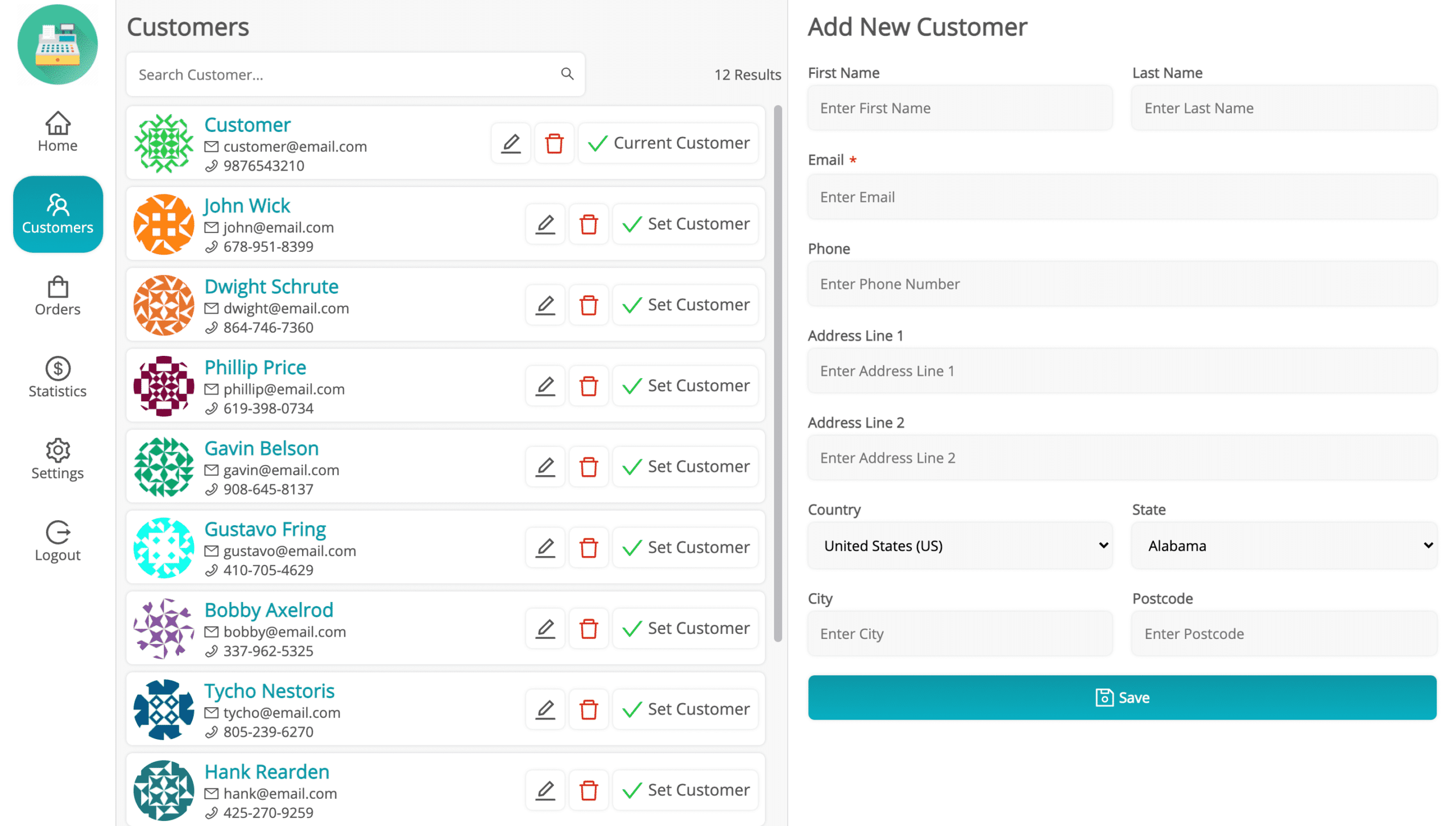 MultiPOS - Point of Sale (POS) for WooCommerce POS Customers Menu