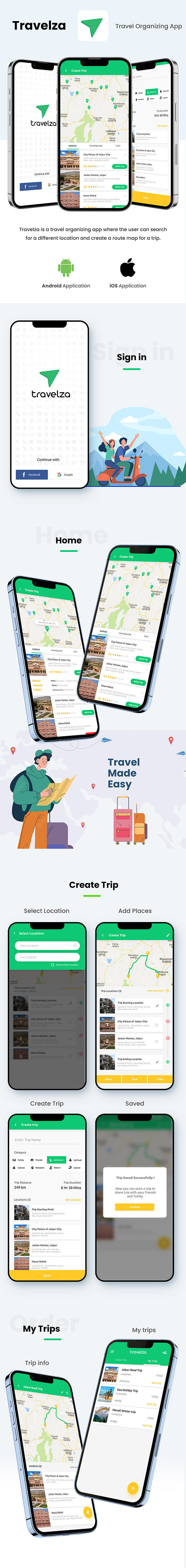 2 App Template| Trip Management App| Travel Itinerary App| City Guide App| Trip App| Travelza - 5