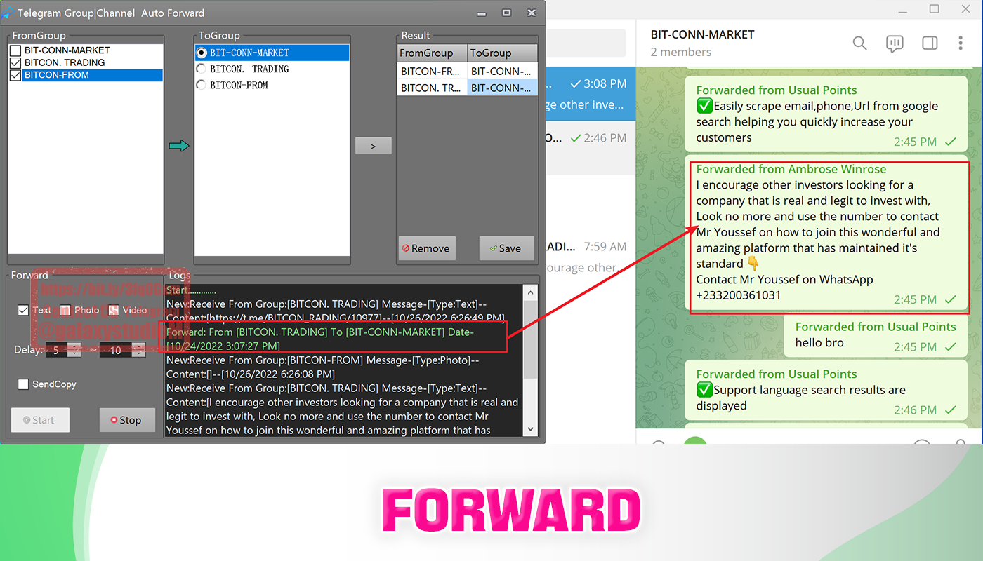 Telegram Auto Group|Channel Forward Message
