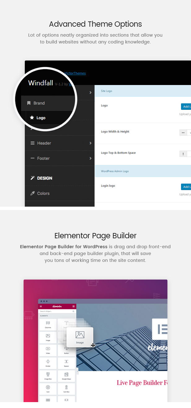 Windfall Theme Options & Visual Composer