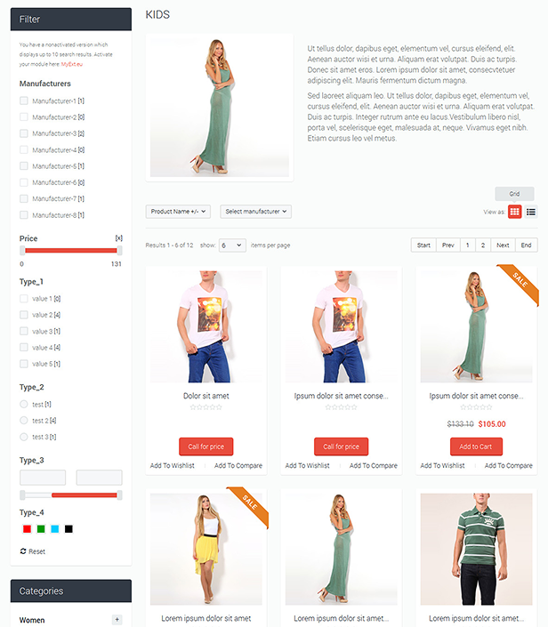 Flatastic Responsive Multipurpose VirtueMart Theme
