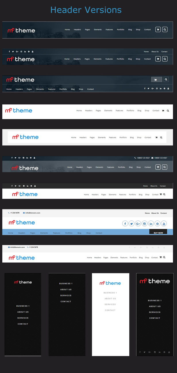 Premium WordPress Themes - Headers