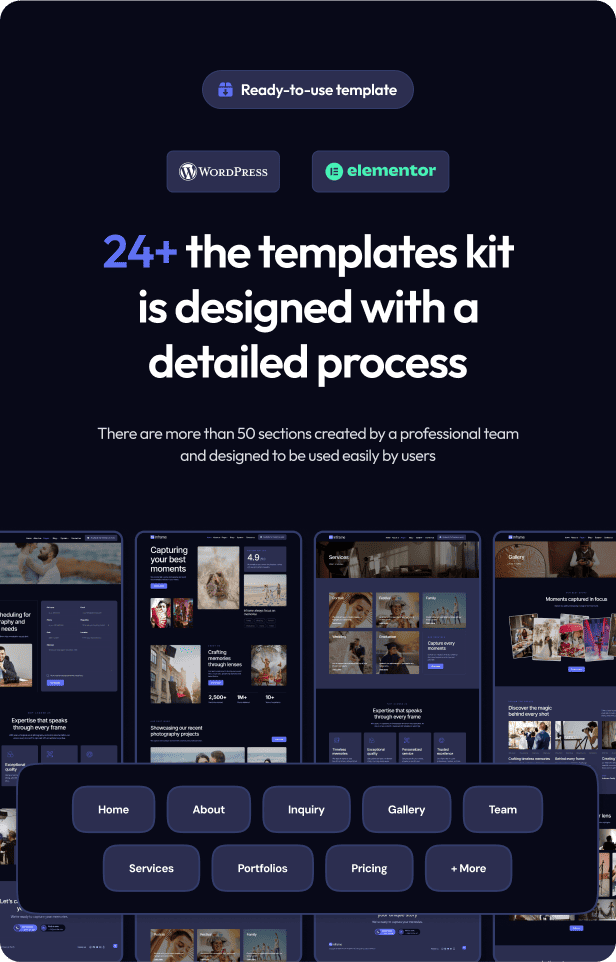 Inframe - Photography Service & Event Documentation Elementor Template Kit - 4