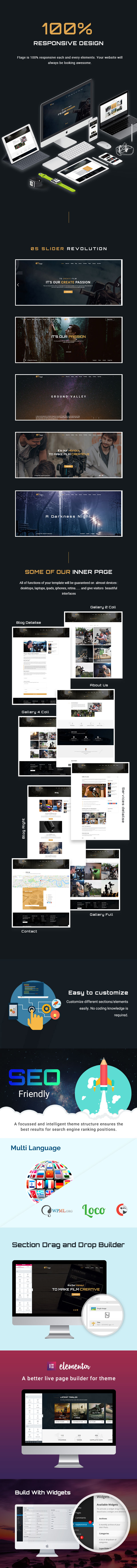 Filmmaker, Movie Production & Film Studio WordPress Theme - Ftage - 2