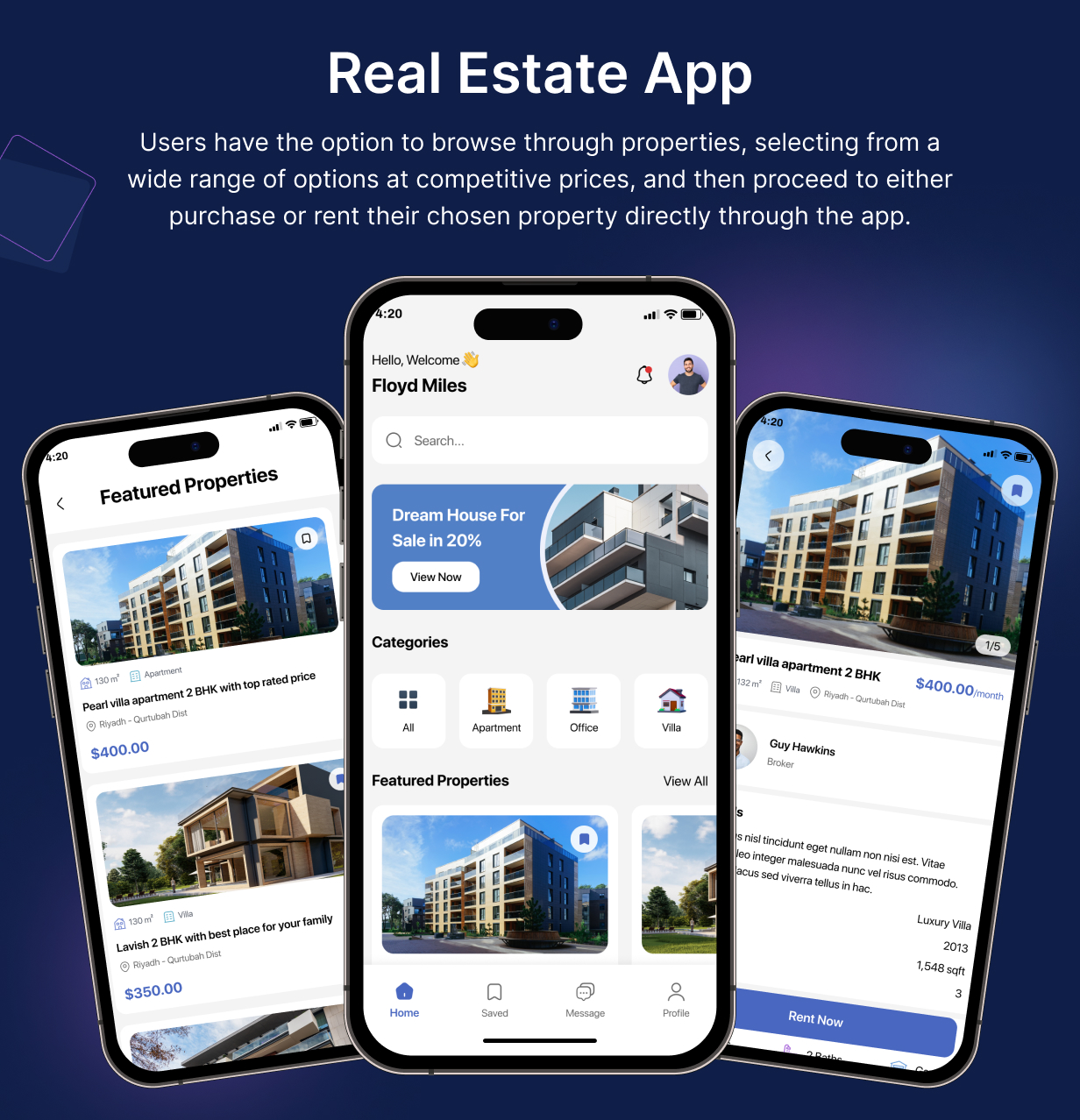 UrbanEstate UI Template: Buy, Rent Property app in Flutter(Android, iOS) | HouseHive App - 6