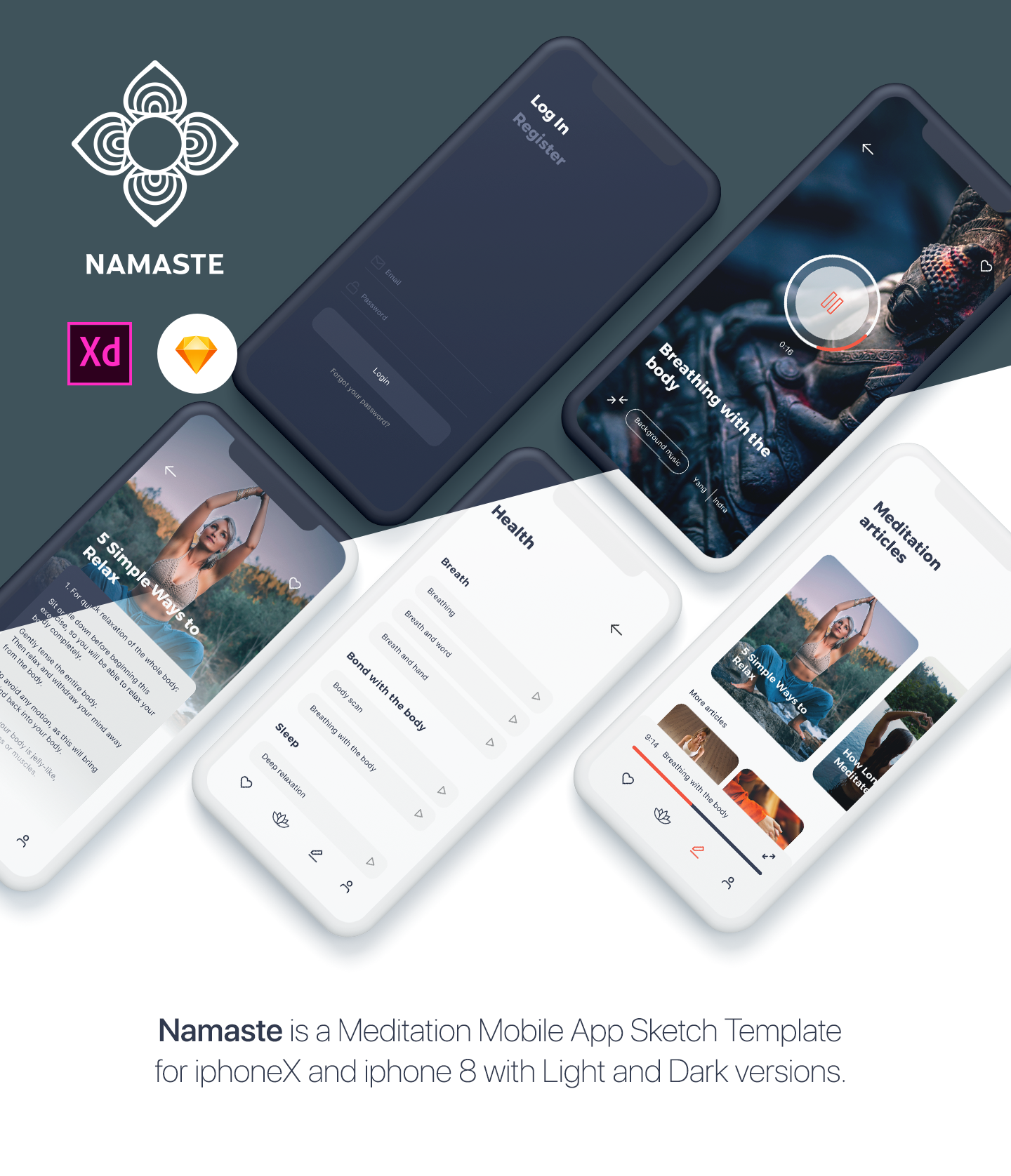 Namaste Meditation Mobile App Ui Kit By Uicube Themeforest