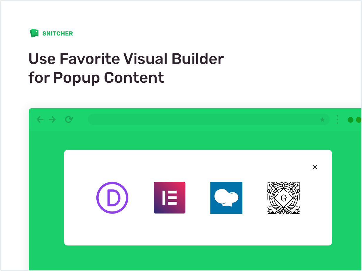 Use Favorite Visual Builder for Popup Content