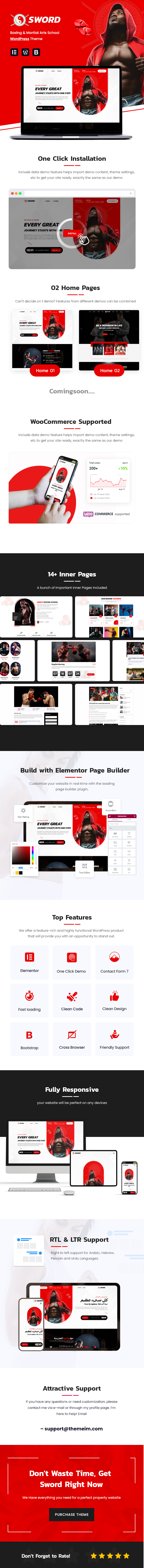 Sword - Martial Arts Boxing WordPress Theme + RTL - 5