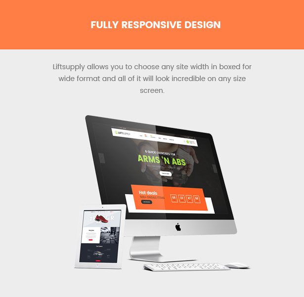 responsive liftsupply single product WooCommerce WordPress theme