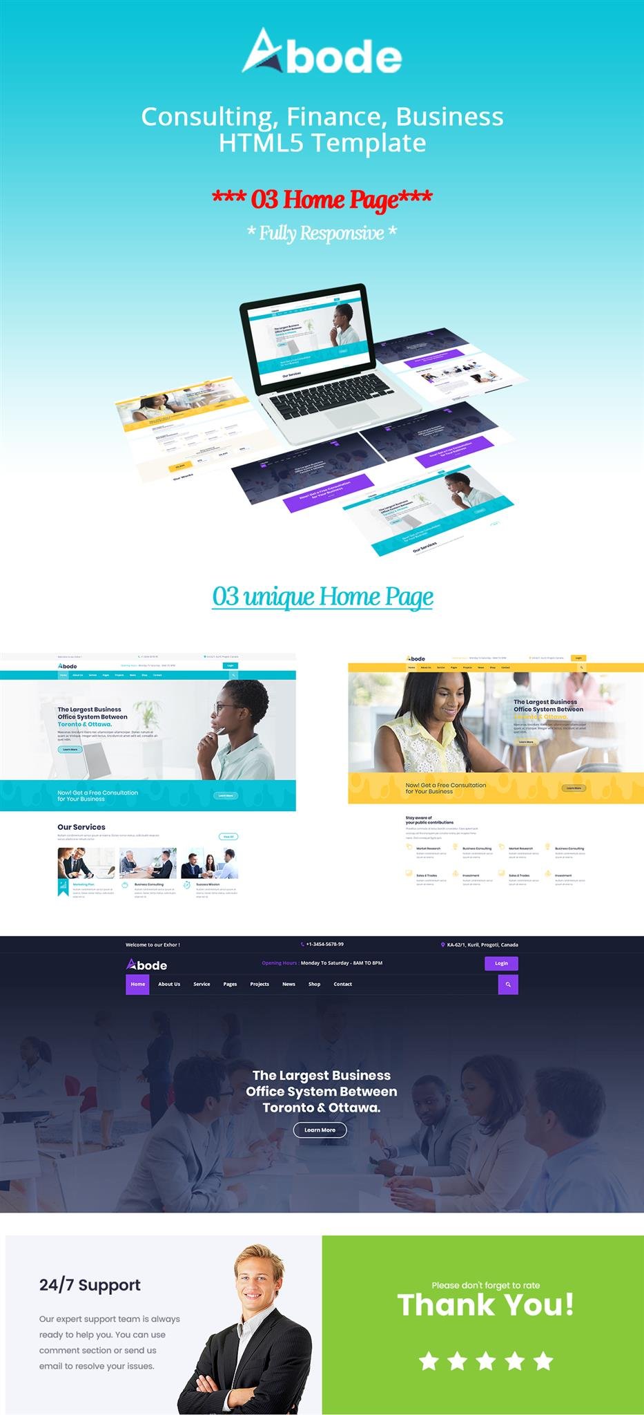 ABODE - Consulting, Finance, Business Bootstrap 4 Template