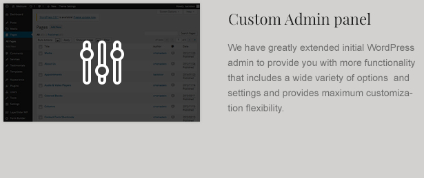 Law Business Theme Custom Admin Panel