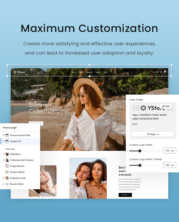 ystore clothing shopify theme