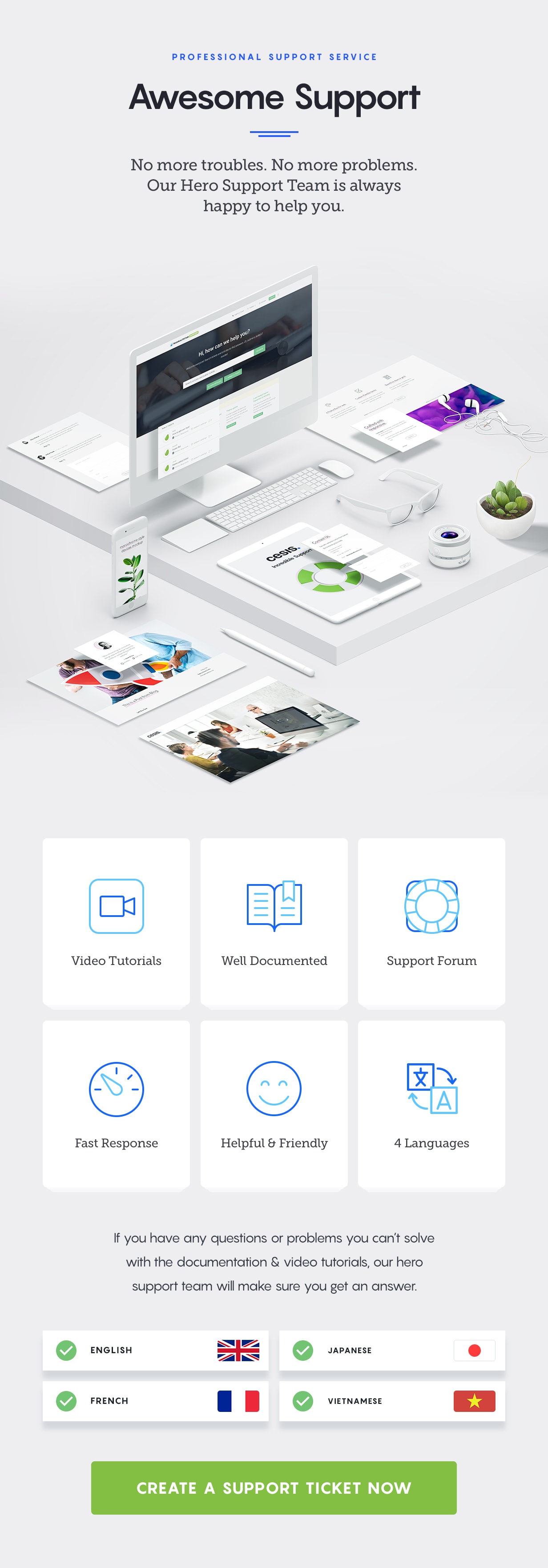 cesis wordpress theme - awesome support