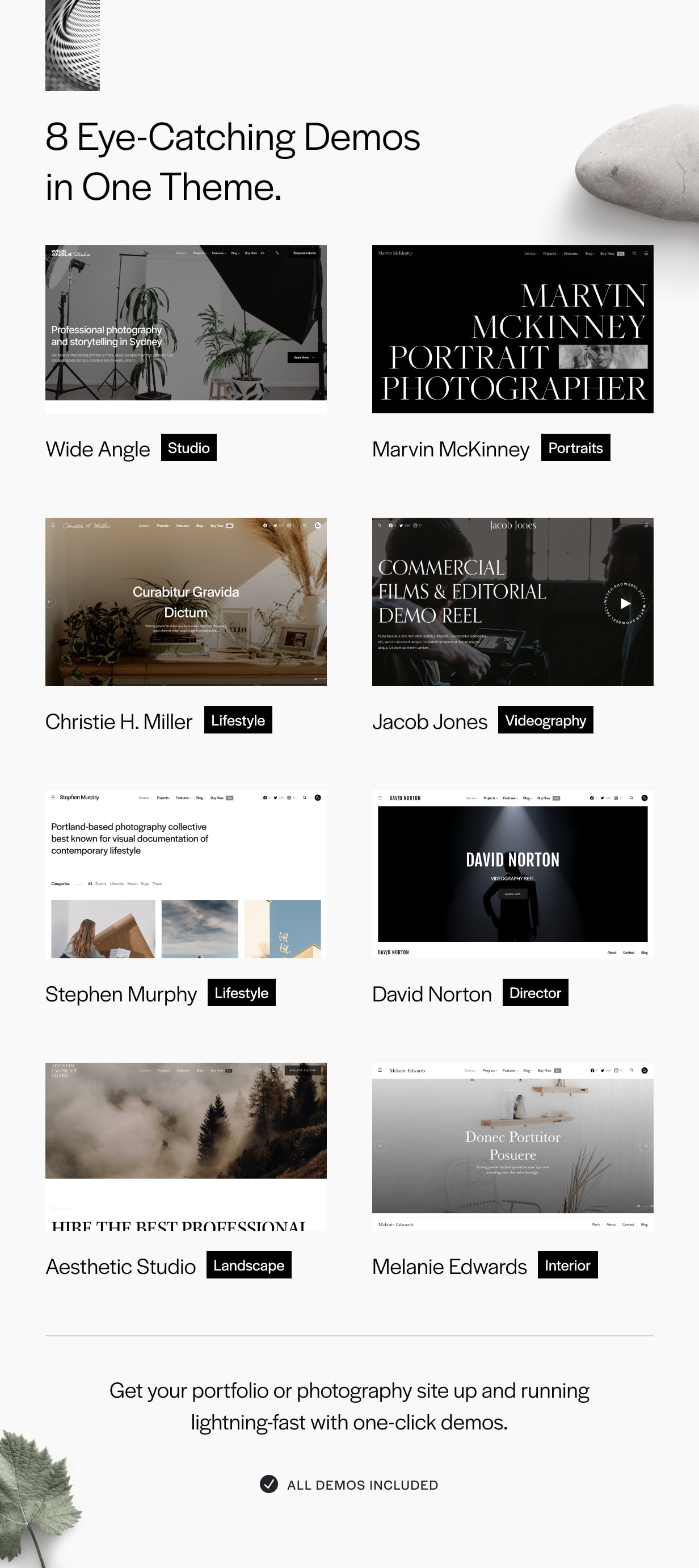 Astia - Minimal Portfolio WordPress Theme for Photographers - 2