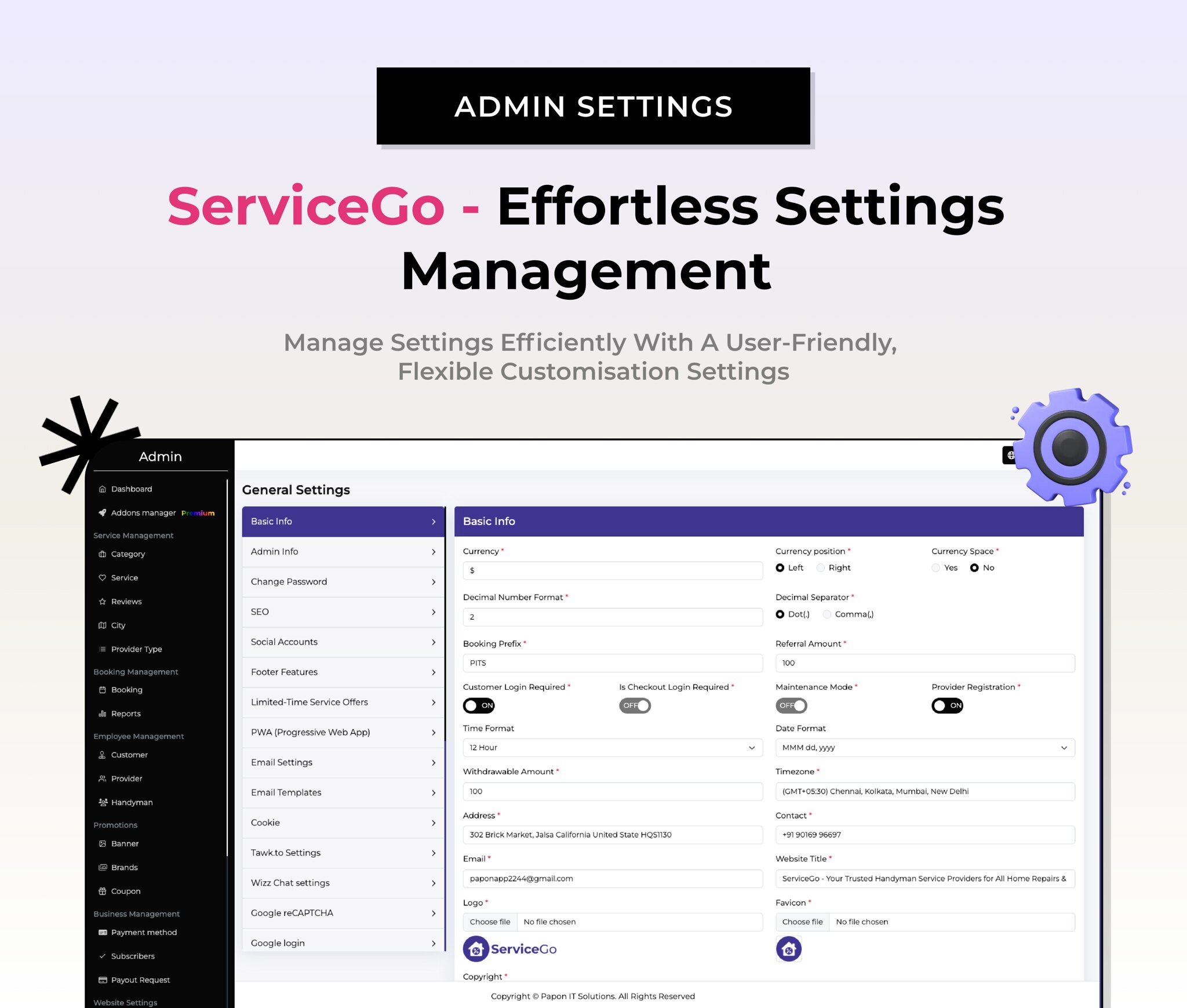 ServiceGo - Multi Vendor On-Demand Service & Handyman Booking Marketplace
