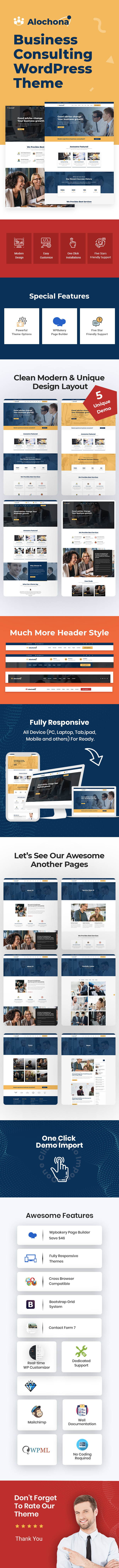 Alochona - Business Consulting WordPress Theme + RTL - 1