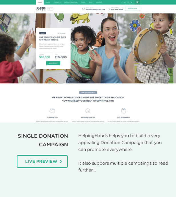 Charity WordPress Theme | HelpingHands - 5