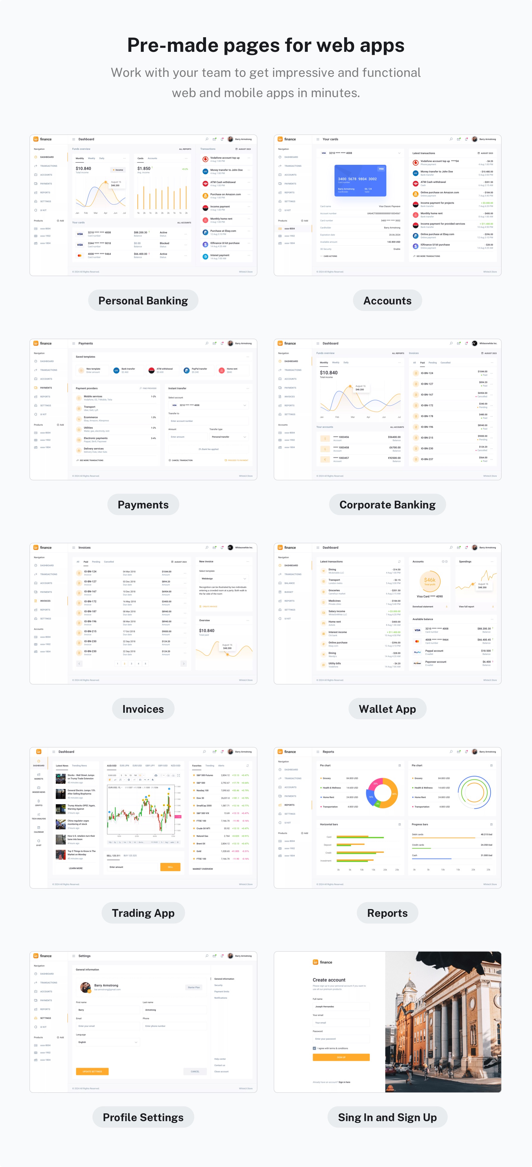 IOFinance - UI Kit for Finance, Banking and Wallet Websites - 6