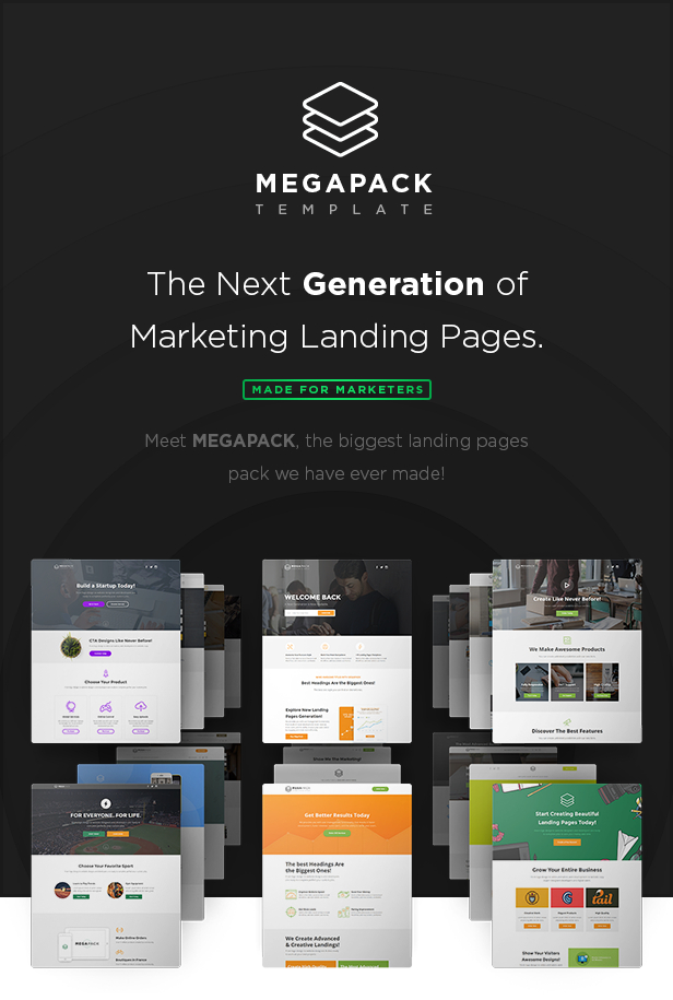 MEGAPACK – Marketing HTML Landing Pages Pack