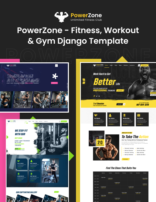 PowerZone - Fitness, Workout & Gym Django Template
