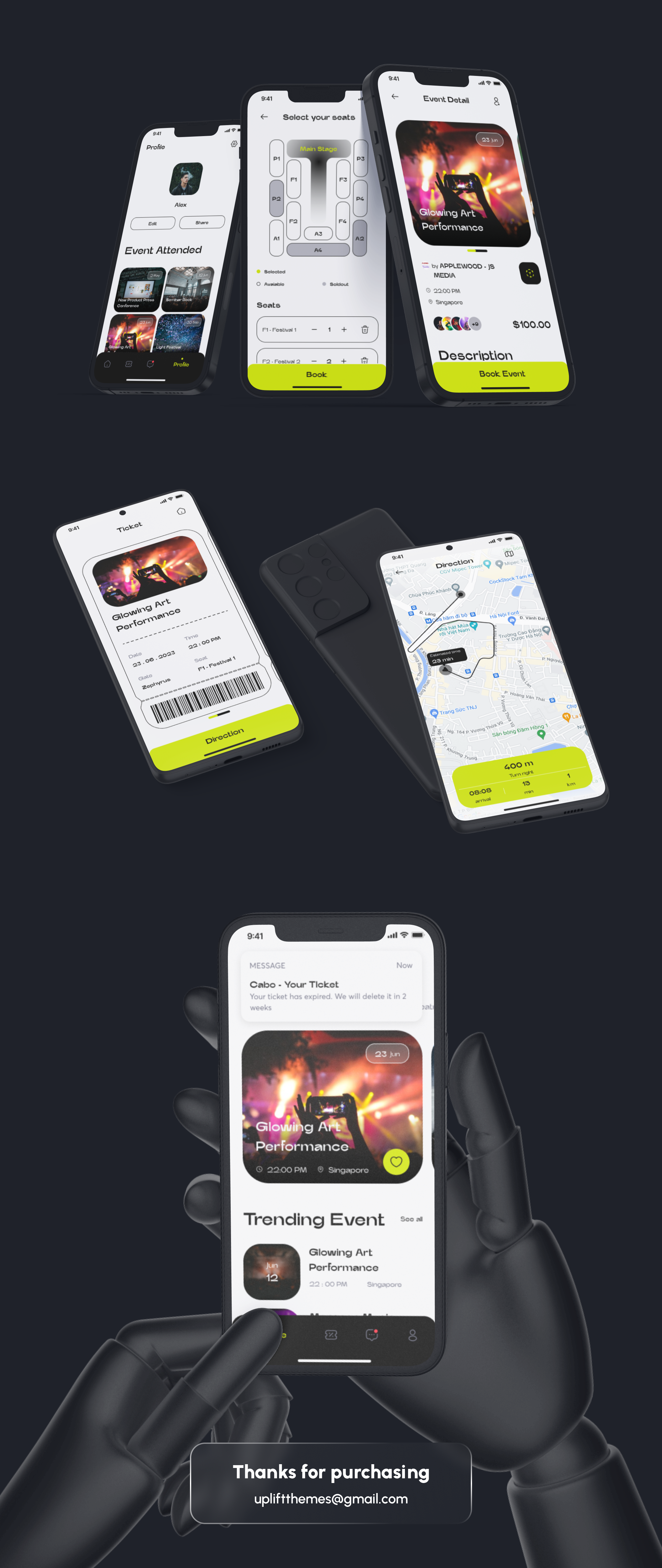 Festify - Event Booking App React Native CLI Ui Kit