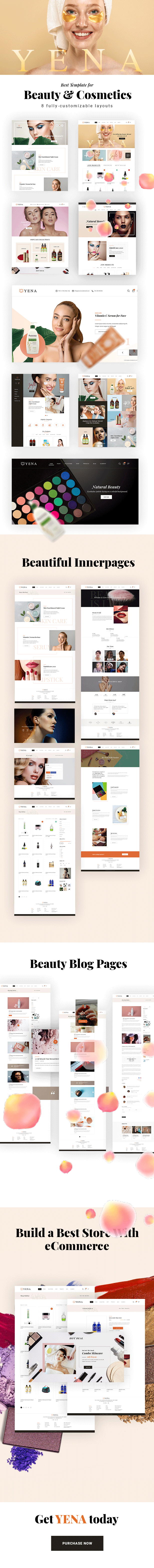 Yena – Beauty & Cosmetic HTML Template