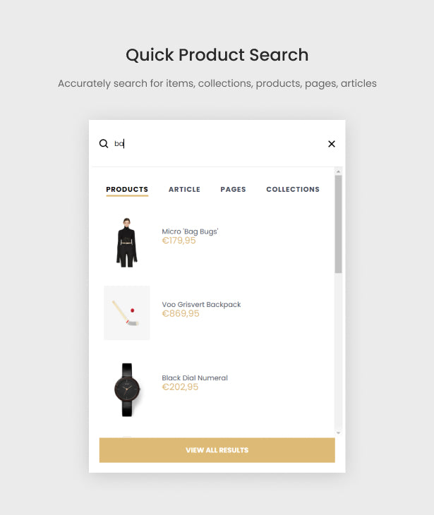 Quick Product Search