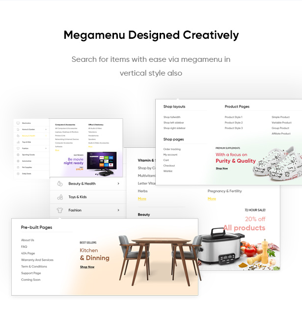 ekommart - All-in-one eCommerce WordPress Theme - Megamenu