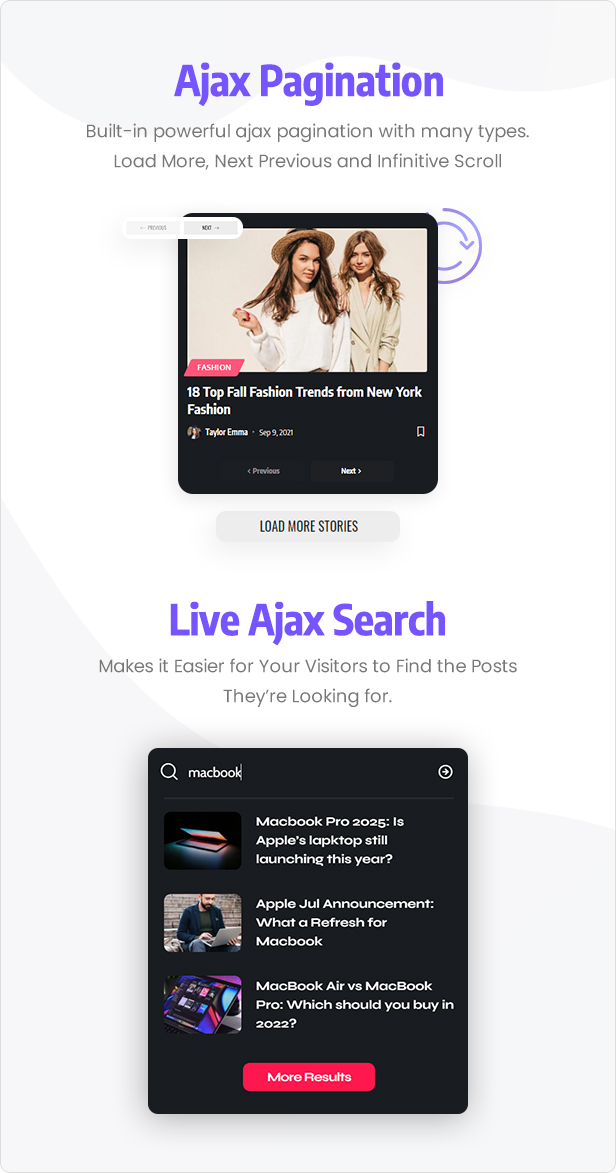 foxiz wordpress newspaper and magazine theme ajax pagination