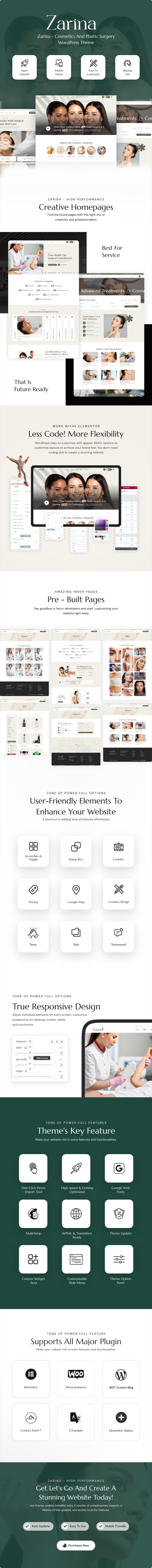 Zarina - Cosmetic and Plastic Surgery WordPress Theme - 1