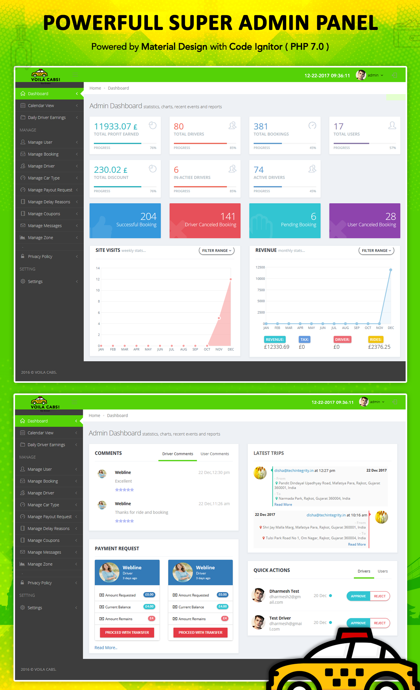 Taxi Booking App - A Complete Clone of UBER with User,Driver & Backend CMS Coded with Native Android - 16