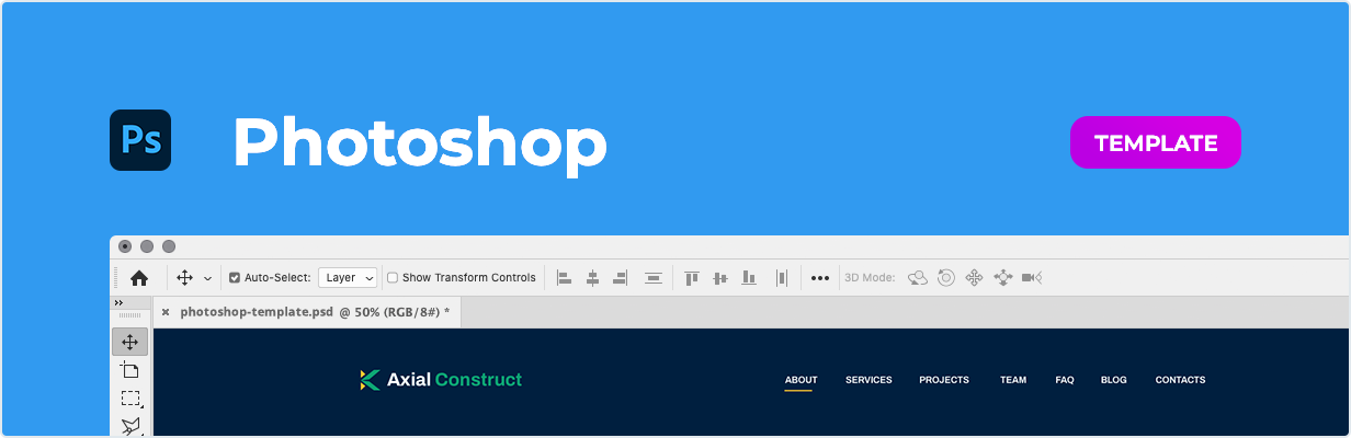 Axial – Construction Company Template for Photoshop