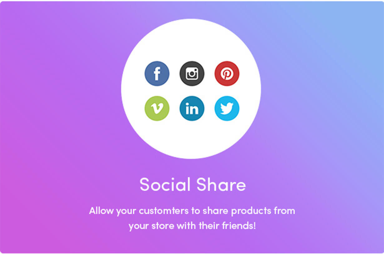 Share products on social networks