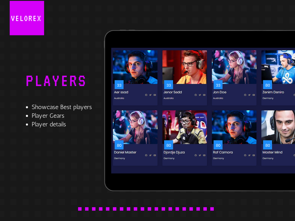 VeloRex – Gaming eSports Tournament Script - 3