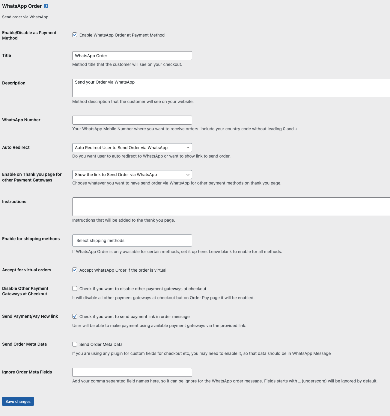 Edit configuration