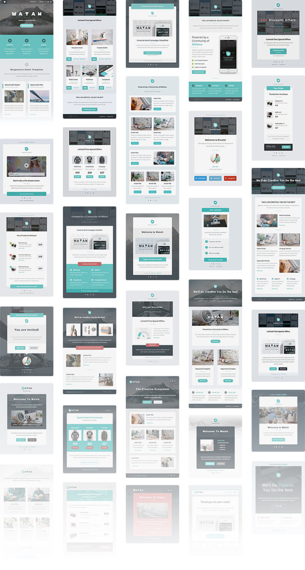 Matah | Responsive Email Set - 3