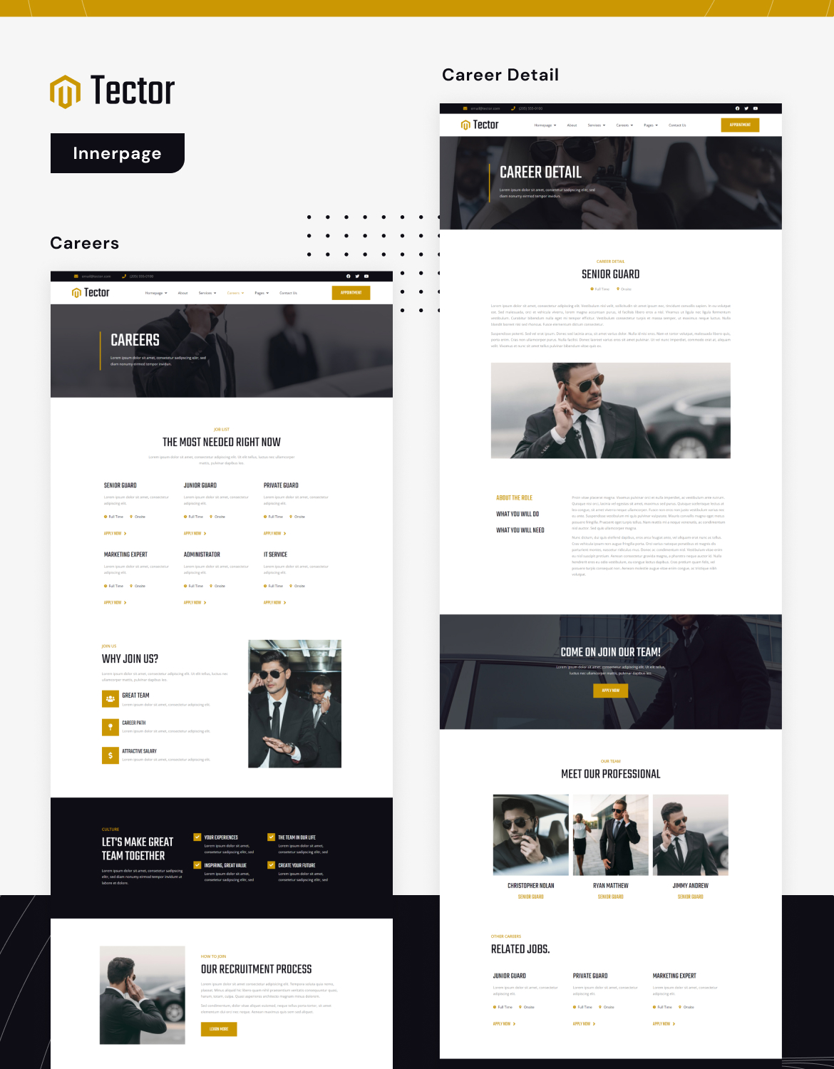 Tector | Bodyguard & Security Agency Elementor Template Kit - 4