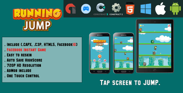 Running Santa - HTML5 Game - Net & Cell + AdMob (CAPX, C3p and HTML5) - PHP Script Download 6 game